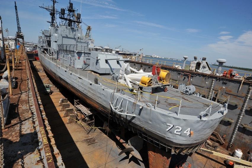 Ship restoration and maintenance work